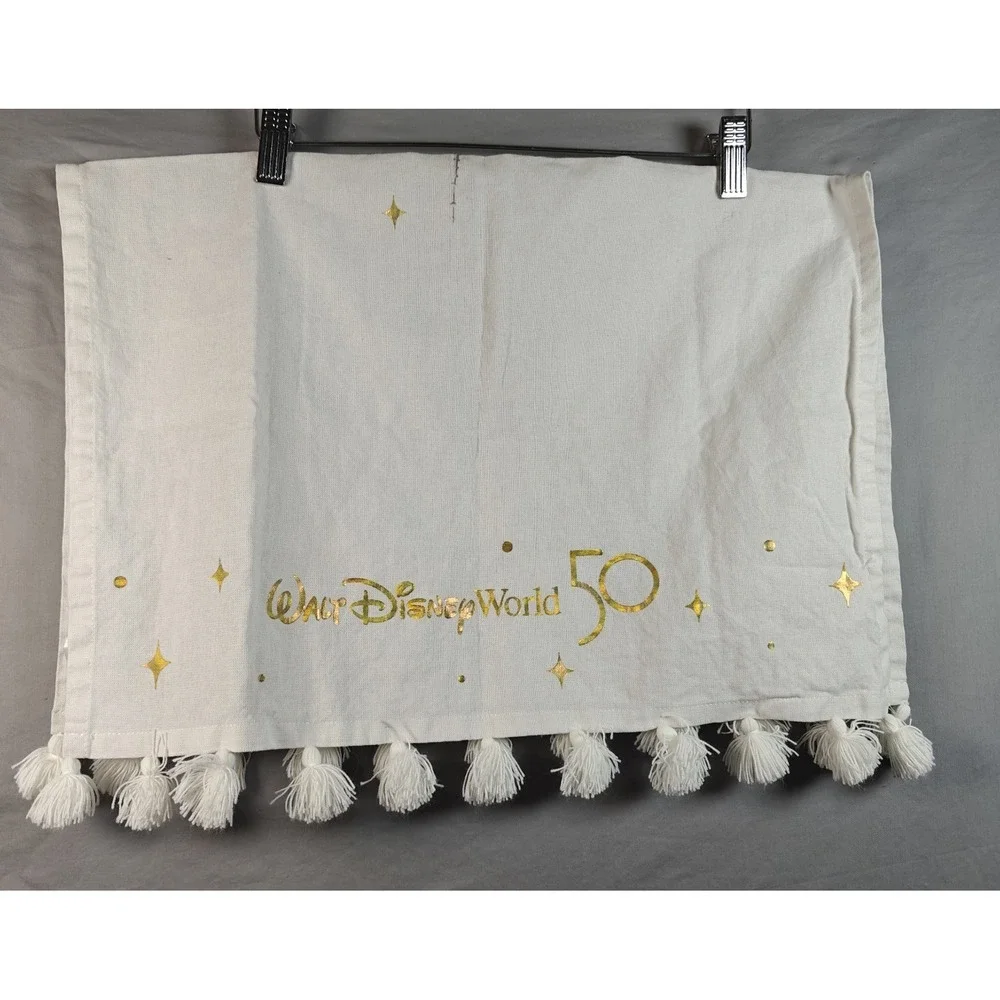 Walt Disney World 50th Anniversary Castle Hand‎ Towel With Fringe